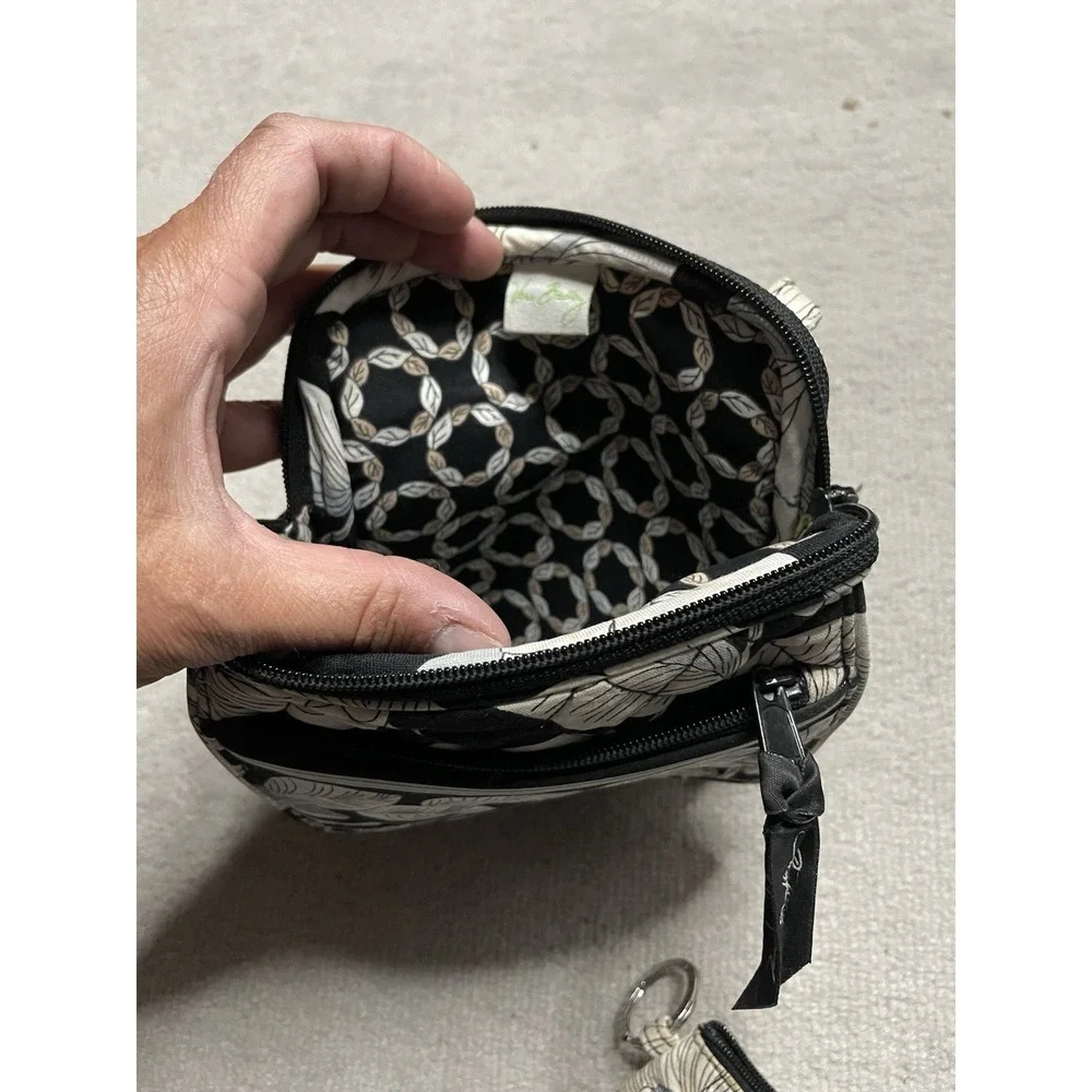 Vera Bradley Crossbody Mini Hipster in Camelia Pattern Purse And ID Wallet